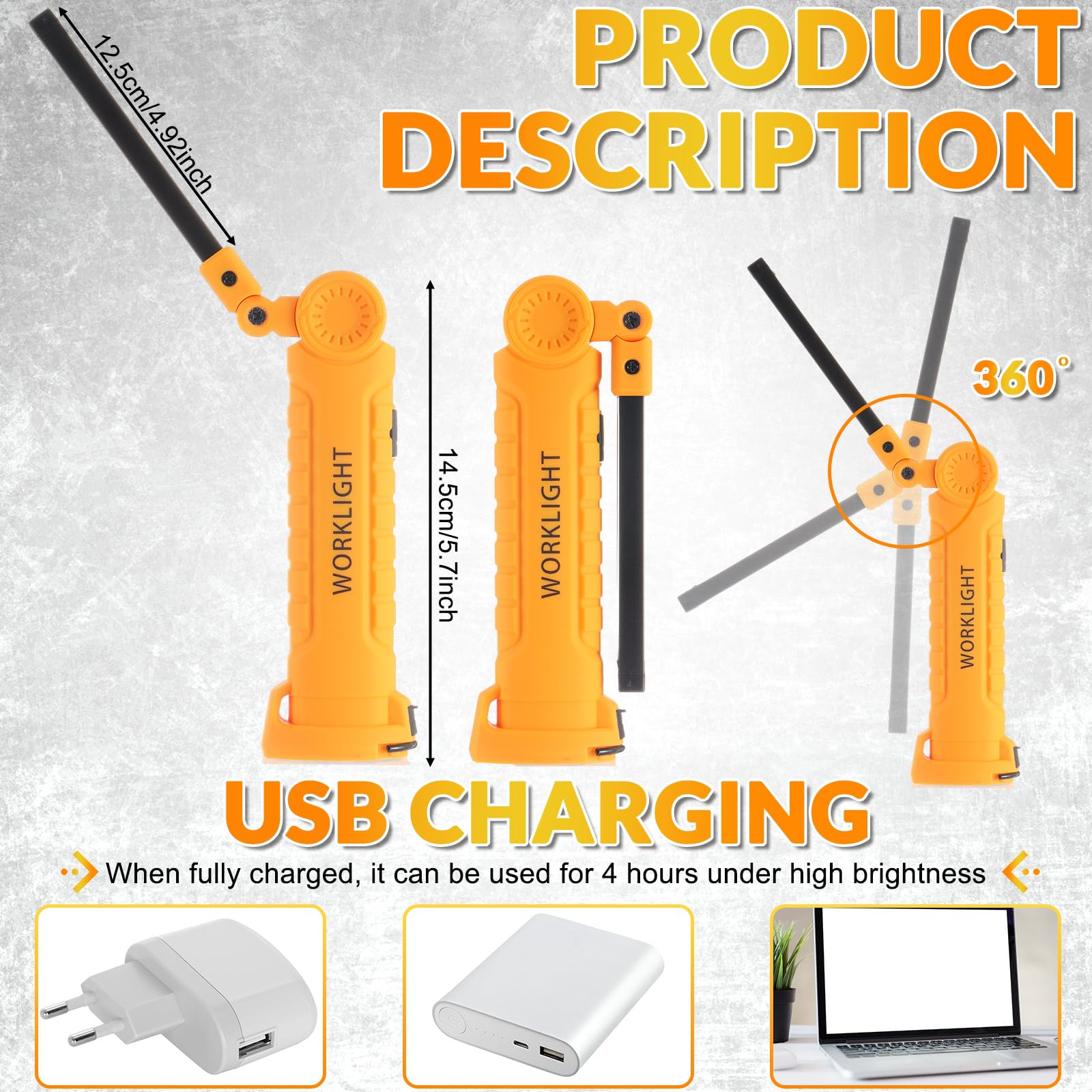 Mudder yellow portable flashlight with compact design for pocket carry.