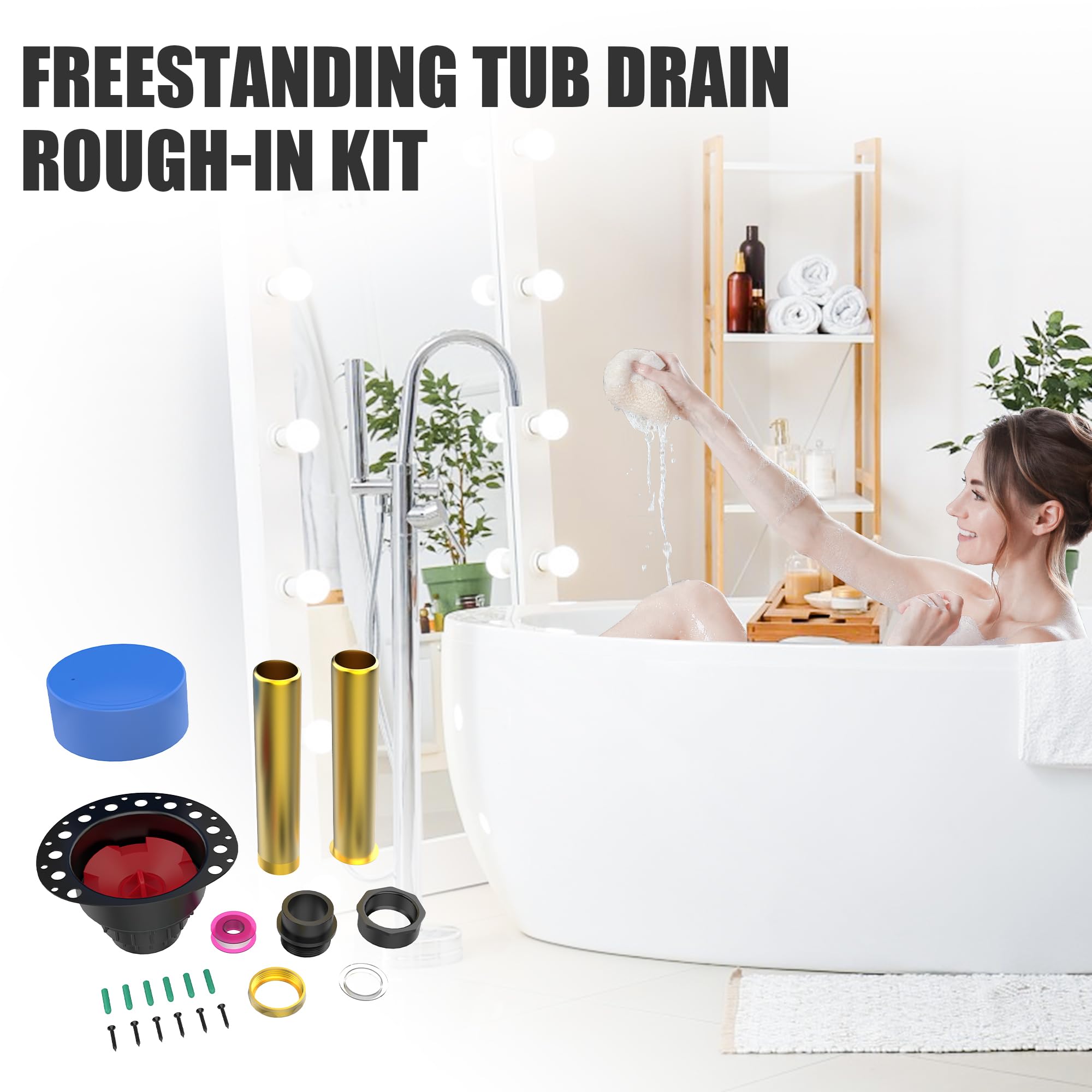 MUDGUD pvc-adapter-quick-install demonstrates easy, fast tub drain connections.