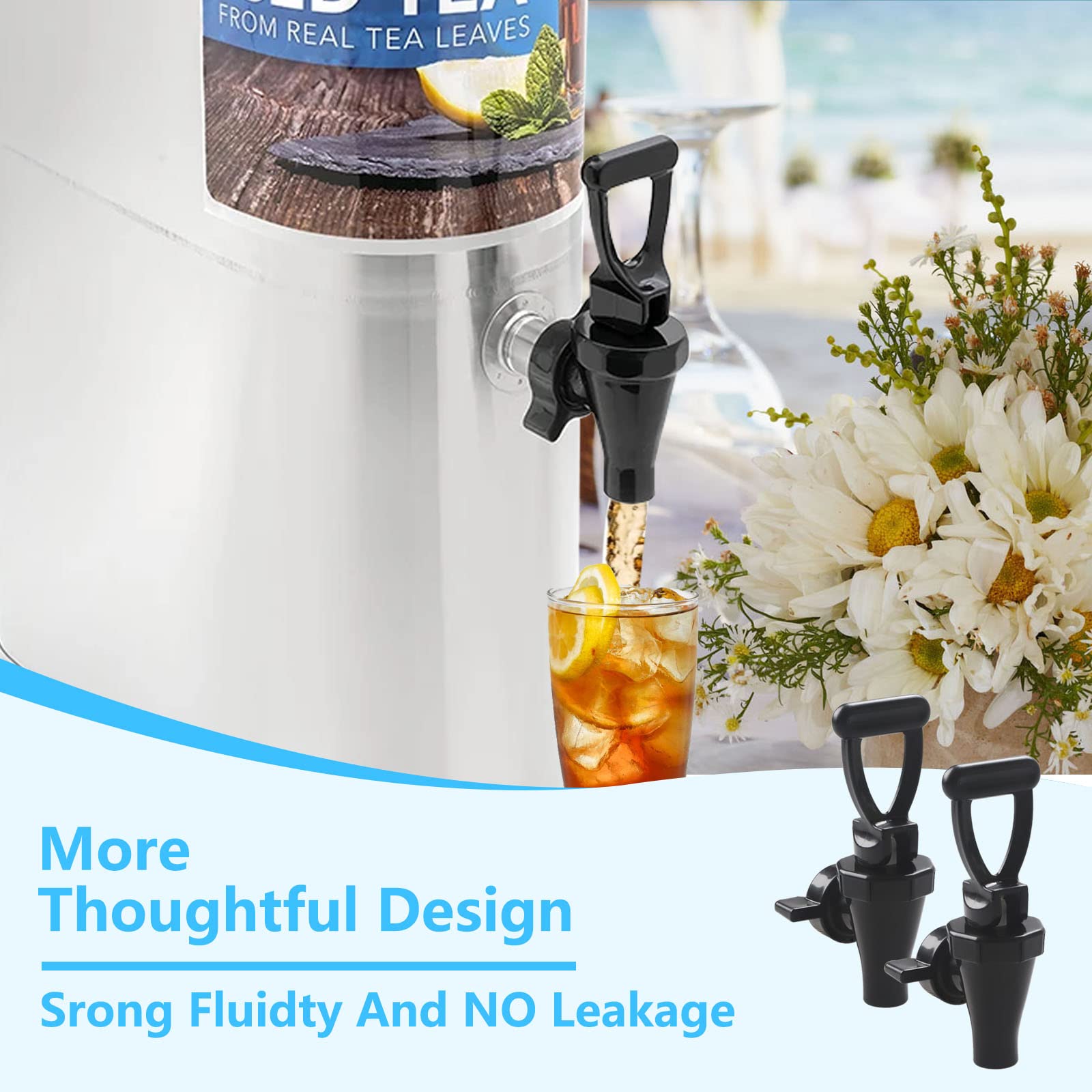 MUGLIO easy-install tea urn spigot for mess-free pouring