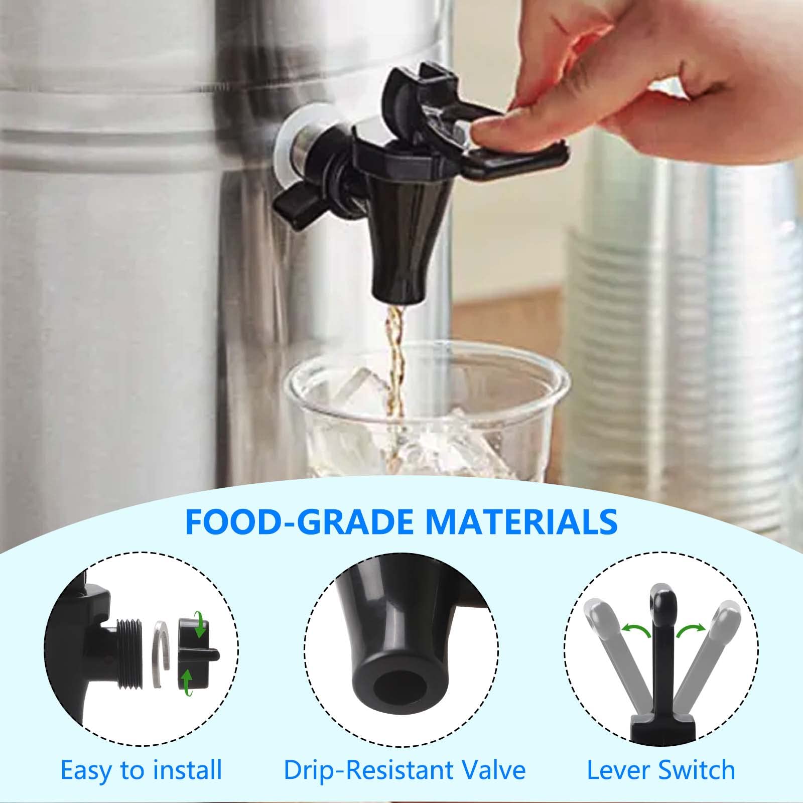 MUGLIO tea spout lever with 360-degree flow control