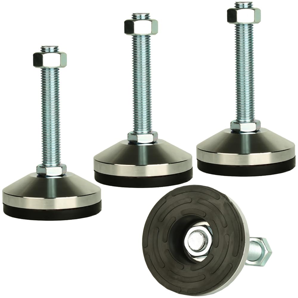 MUHOUZHINANG heavy-duty leveling screw leg with 80 mm base for stable support on uneven floors.