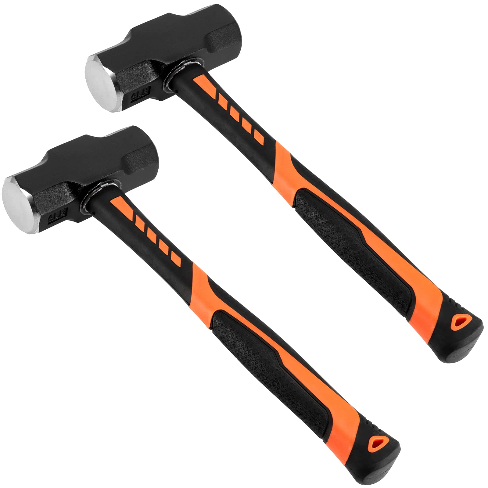 MUKCHAP two-pack 4 lb mini sledge hammers in packaging for easy storage