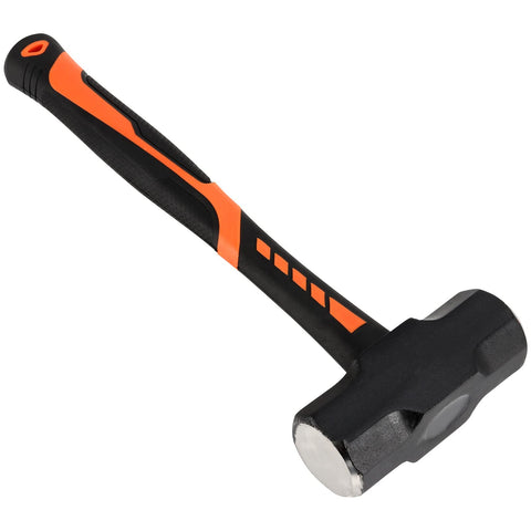 Two-pack sledge hammer in use for light demolition and stake driving