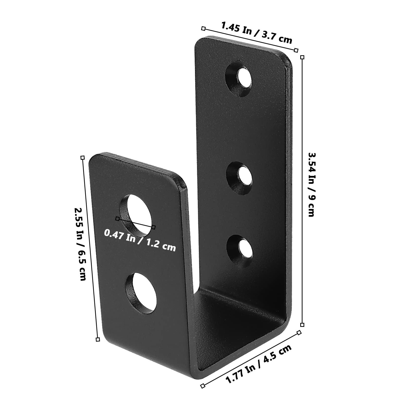 Close-up of pre-drilled holes on MUKLEI barricade brackets for quick mounting
