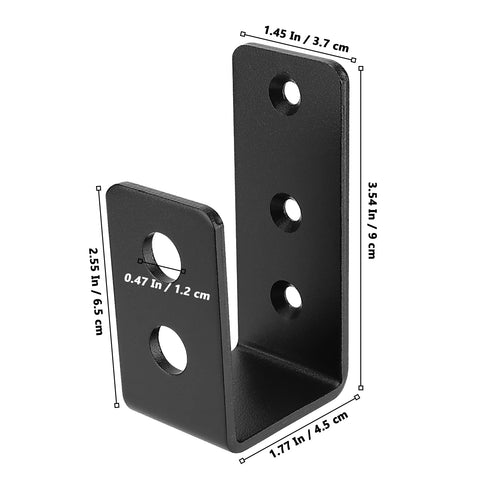 Close-up of pre-drilled holes on MUKLEI barricade brackets for quick mounting