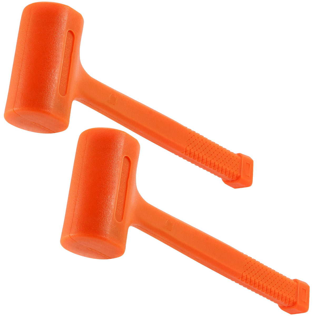 MUKLEI dead blow hammer orange, front view, non-marring tapping for precision.