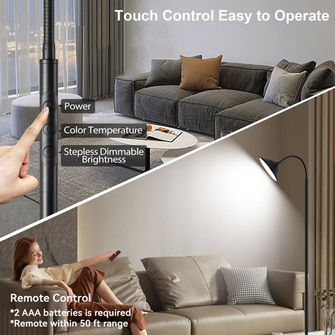 Mukuxin 76-inch height provides tall coverage for living spaces and high ceilings.