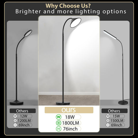 Mukuxin lamp offers 4 color temperatures to match task, reading, or relaxing moments.