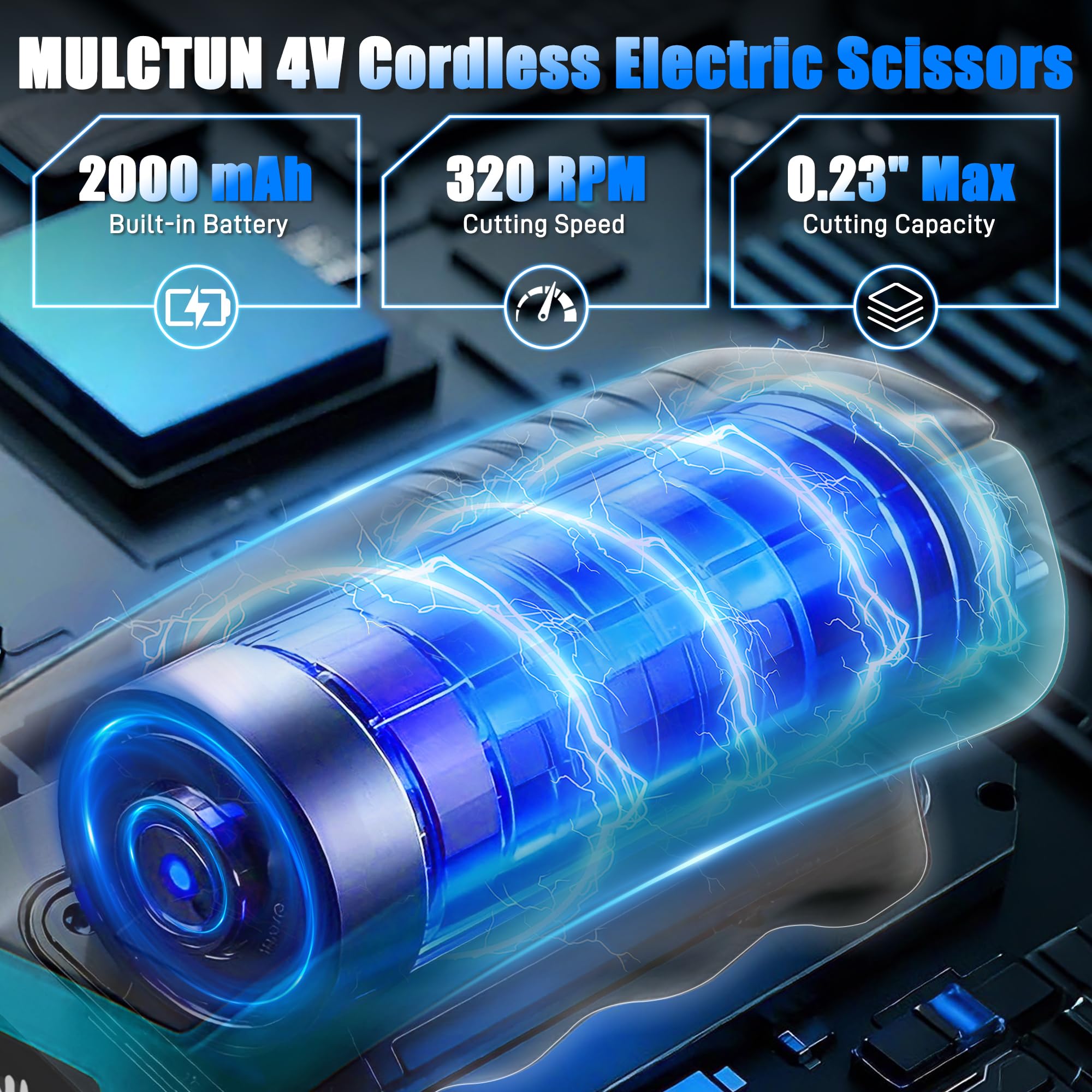 Mulctun safety guard and dual-switch start for controlled cutting
