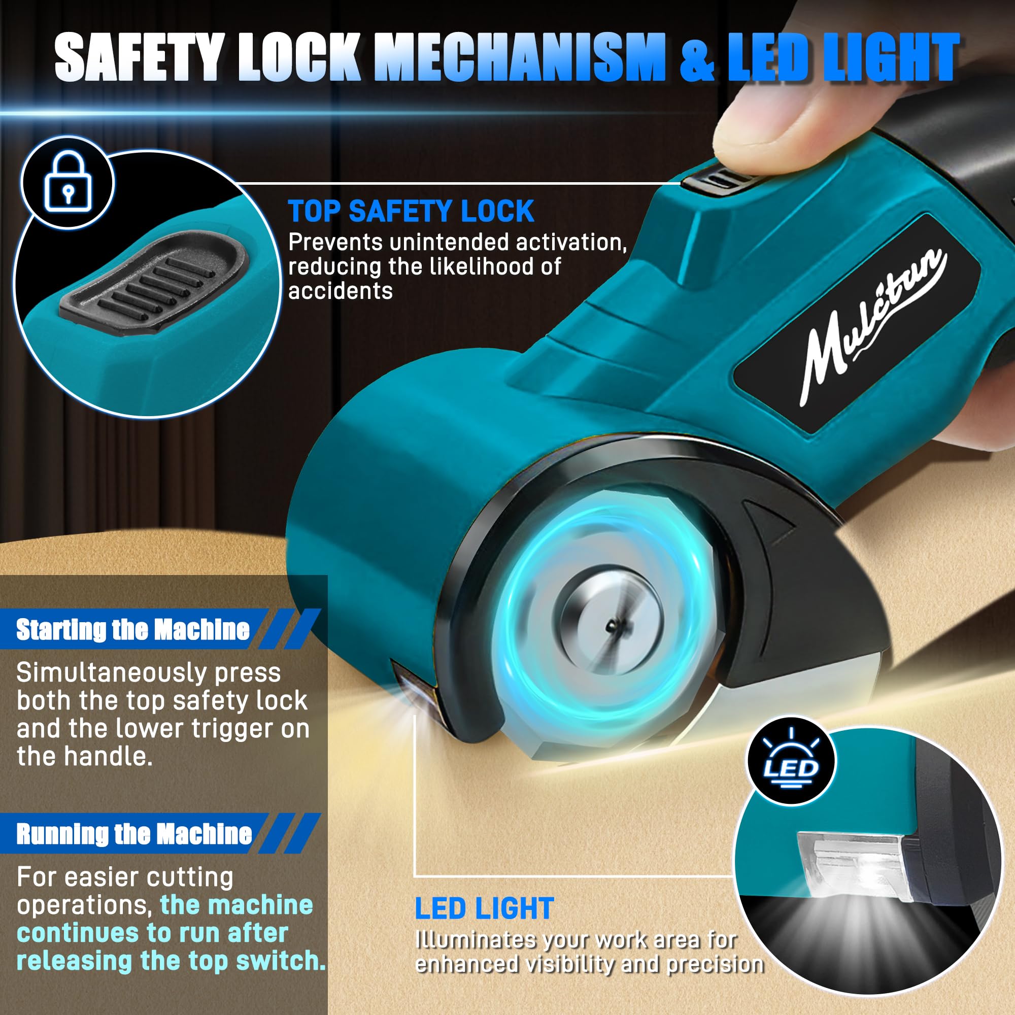 Mulctun self-sharpening blade design maintains sharpness