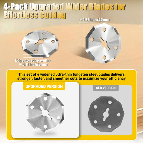 Mulctun dual LED display lights the blade area for precise cutting.