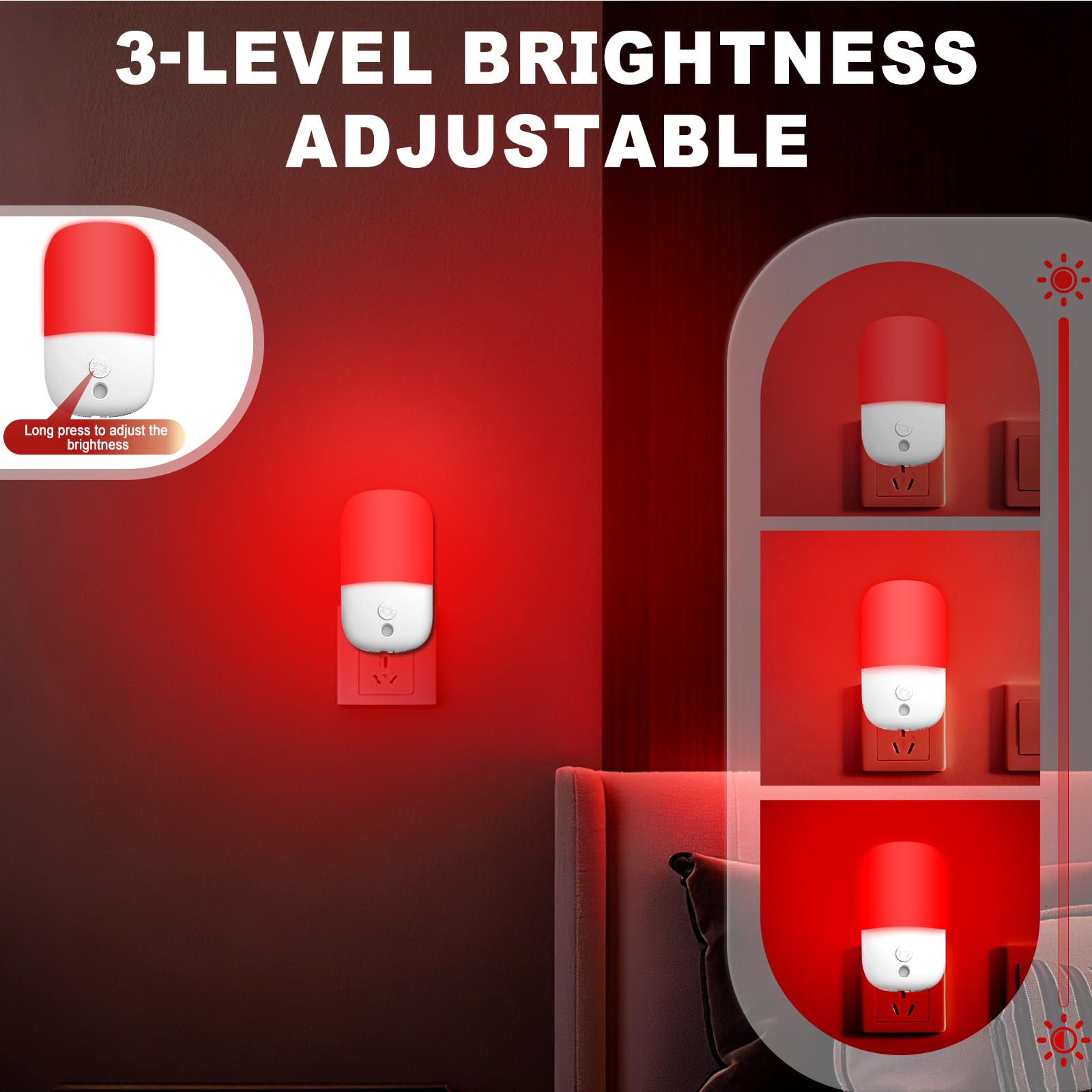 Mulikoya three-level brightness for late-night trips and gentle guidance