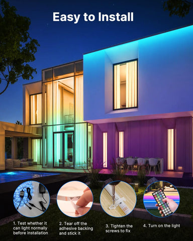 Mulivid app control via Illumi Home supports scenes, timers, and music sync.