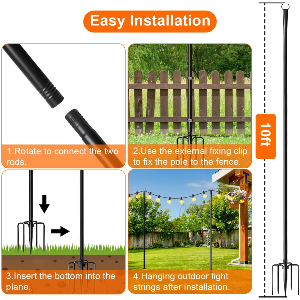 MuliVid garden and backyard lighting solution ideal for evenings and gatherings.