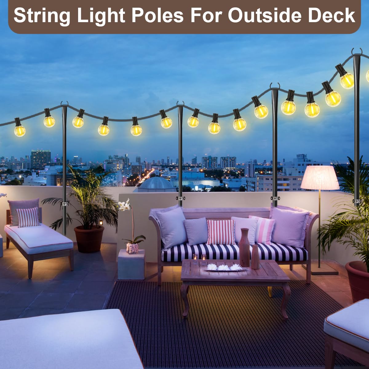 MuliVid rust-proof black coating prevents corrosion for long outdoor use.