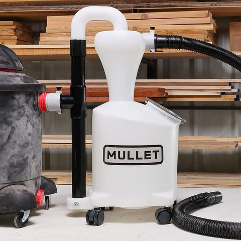 Mullet dust collector compact design fits workshops and garages