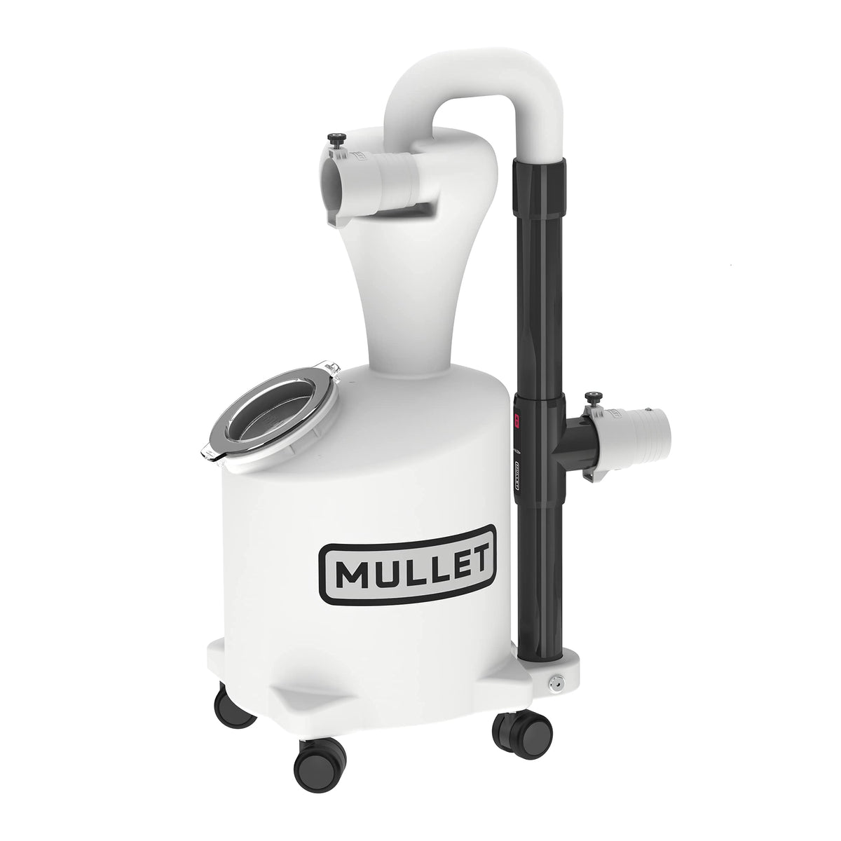 Mullet high speed cyclone dust collector front view showing efficient debris separation