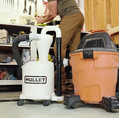 Mullet high speed cyclone dust collector side view with airtight connection