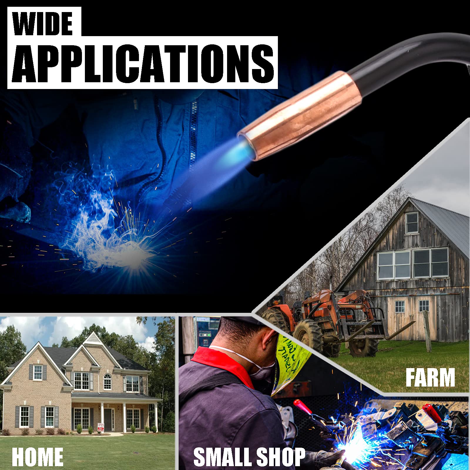 MULMART lightweight curved-handle design reduces fatigue during long welds.