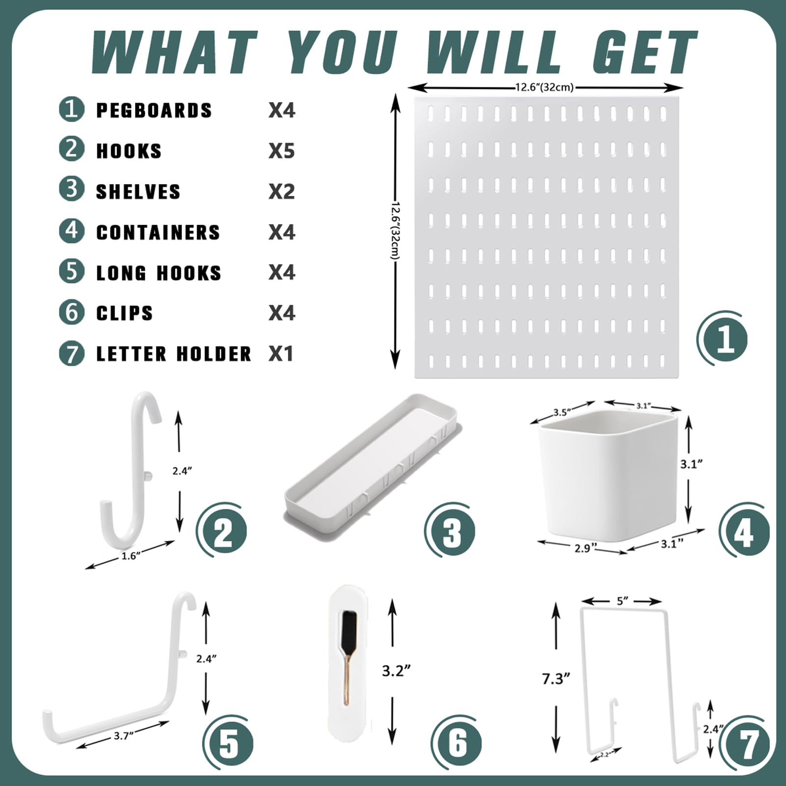 MULSAME pegboard letter holder keeps mail accessible and tidy.