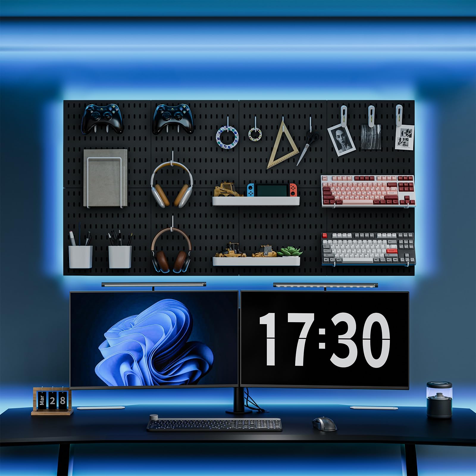 MULSAME pegboard containers keep small parts neatly organized and accessible.