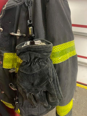 Multipurpose Webbing Inc glove clamp black variant fits standard gear.