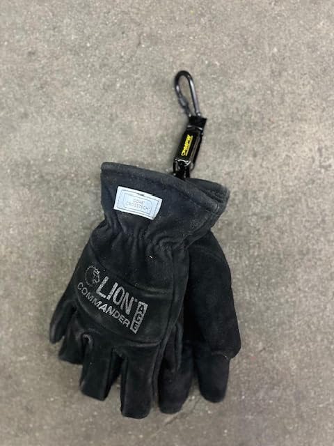 Multipurpose Webbing Inc glove clamp metal detail emphasizes rugged durability.