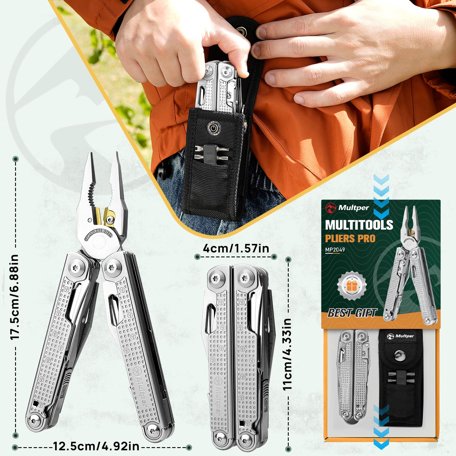 Multper MP2049 includes 16 screwdriver bits for versatile repairs