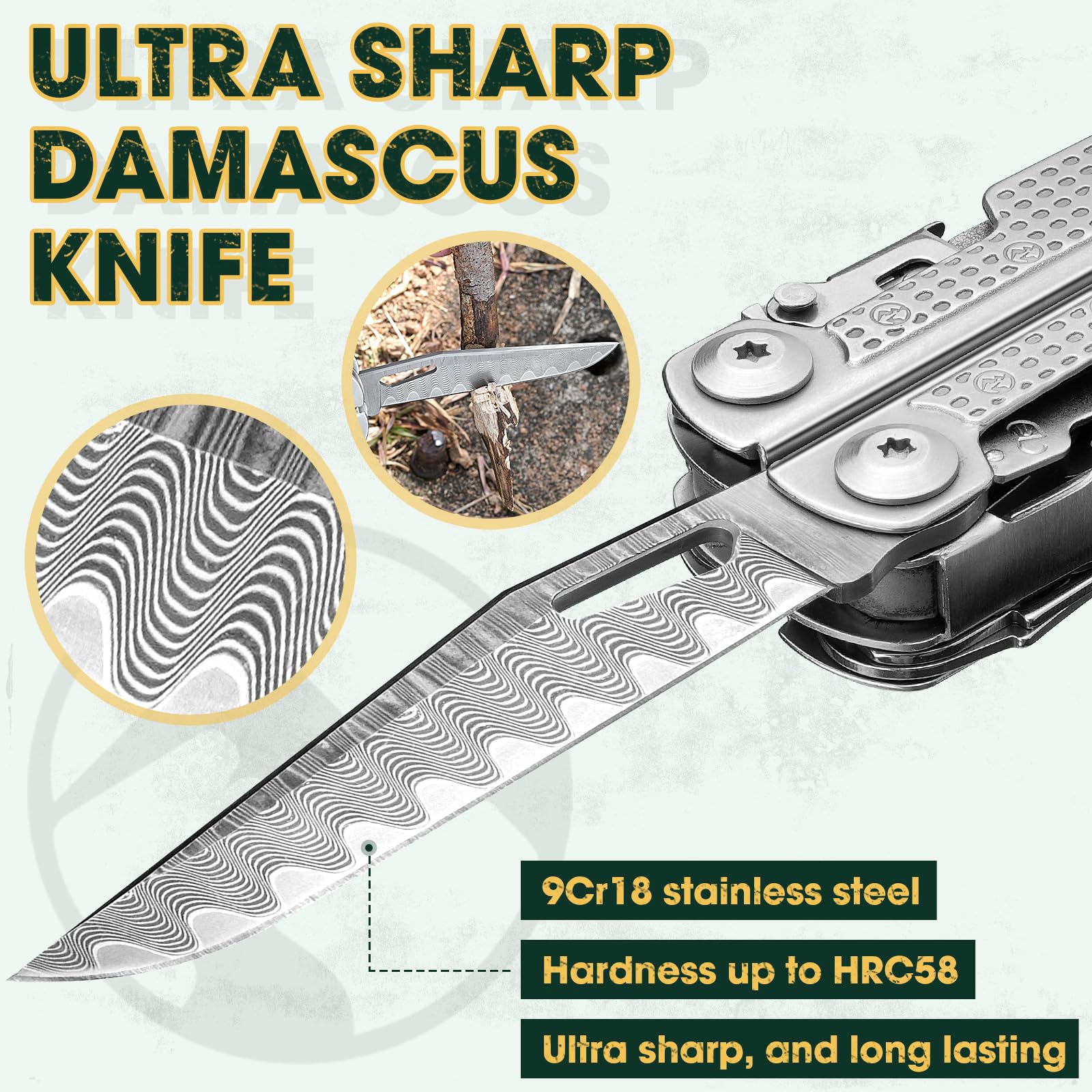 Multper Pro interchangeable tools with T-Shank design for quick swaps