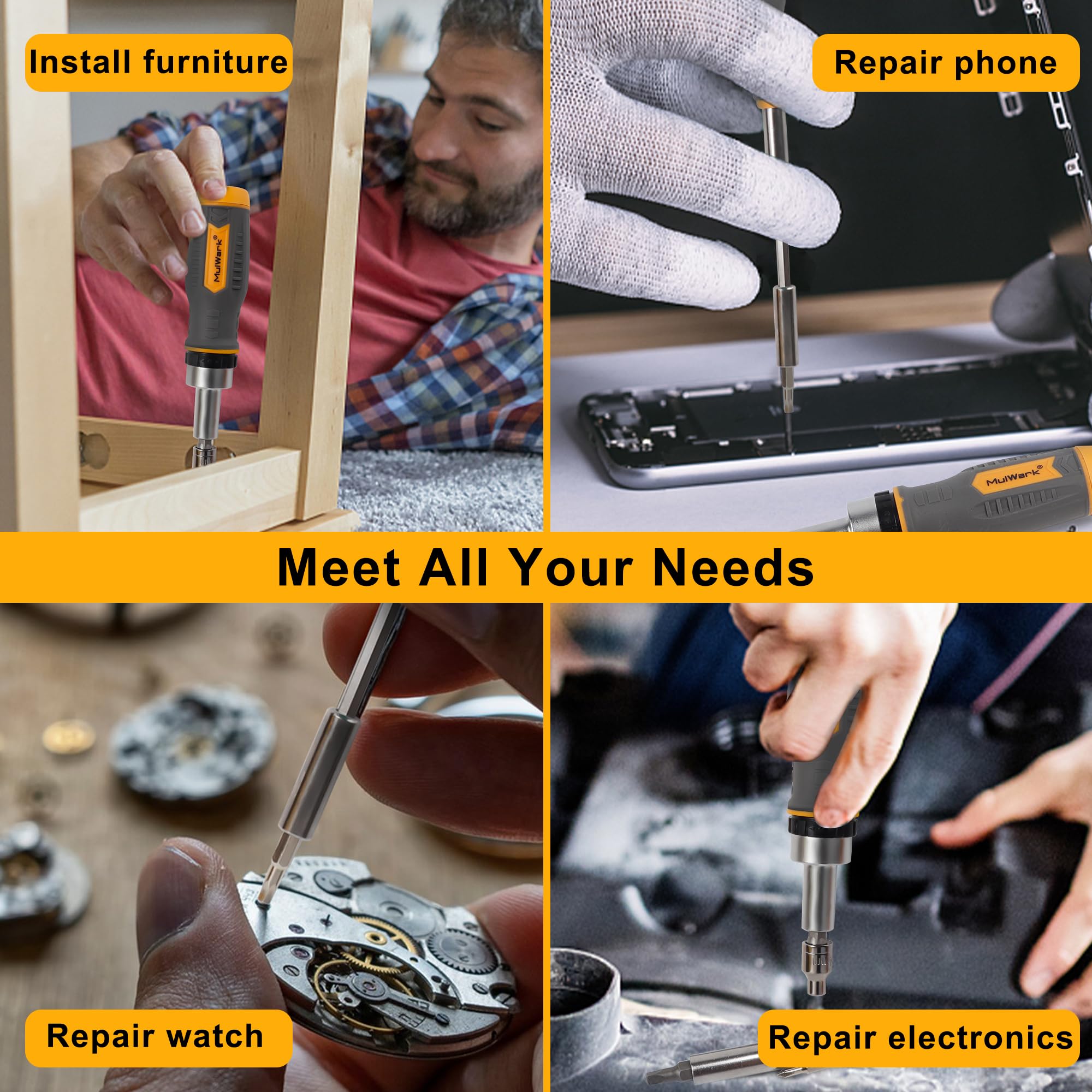 MULWARK versatile tool kit for home, garage, and auto DIY.