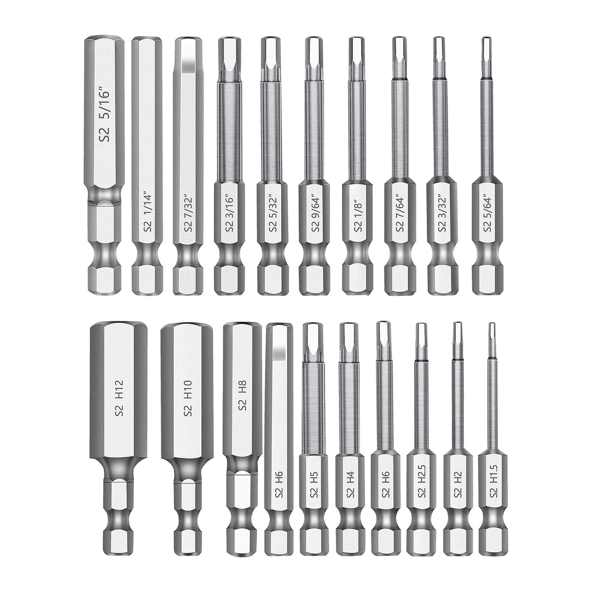 MulWark hex head bits in case, organized for quick access during furniture assembly.
