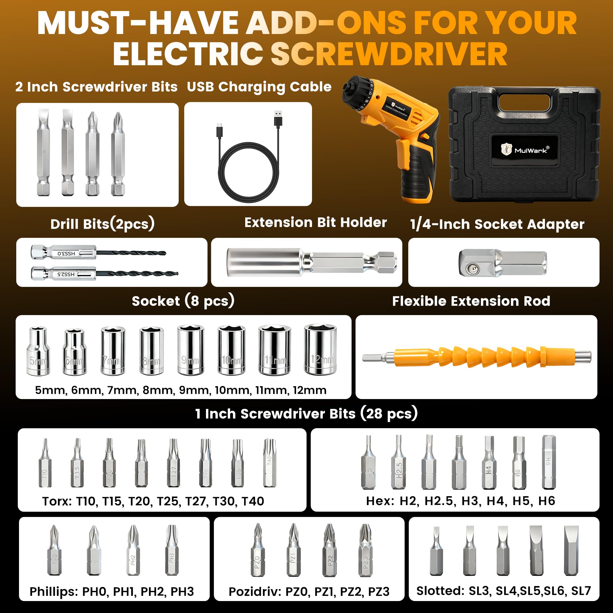 MulWark 46-piece bit kit for versatile home repairs.