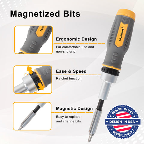 MULWARK precision bits ideal for electronics and small hardware projects.