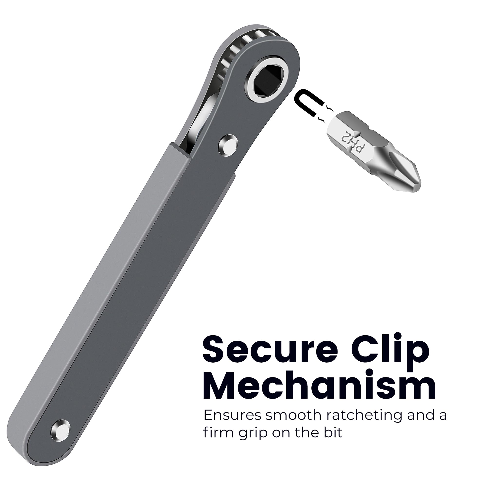 MULWARK secure clip bit holder keeps bits firmly in place during use.