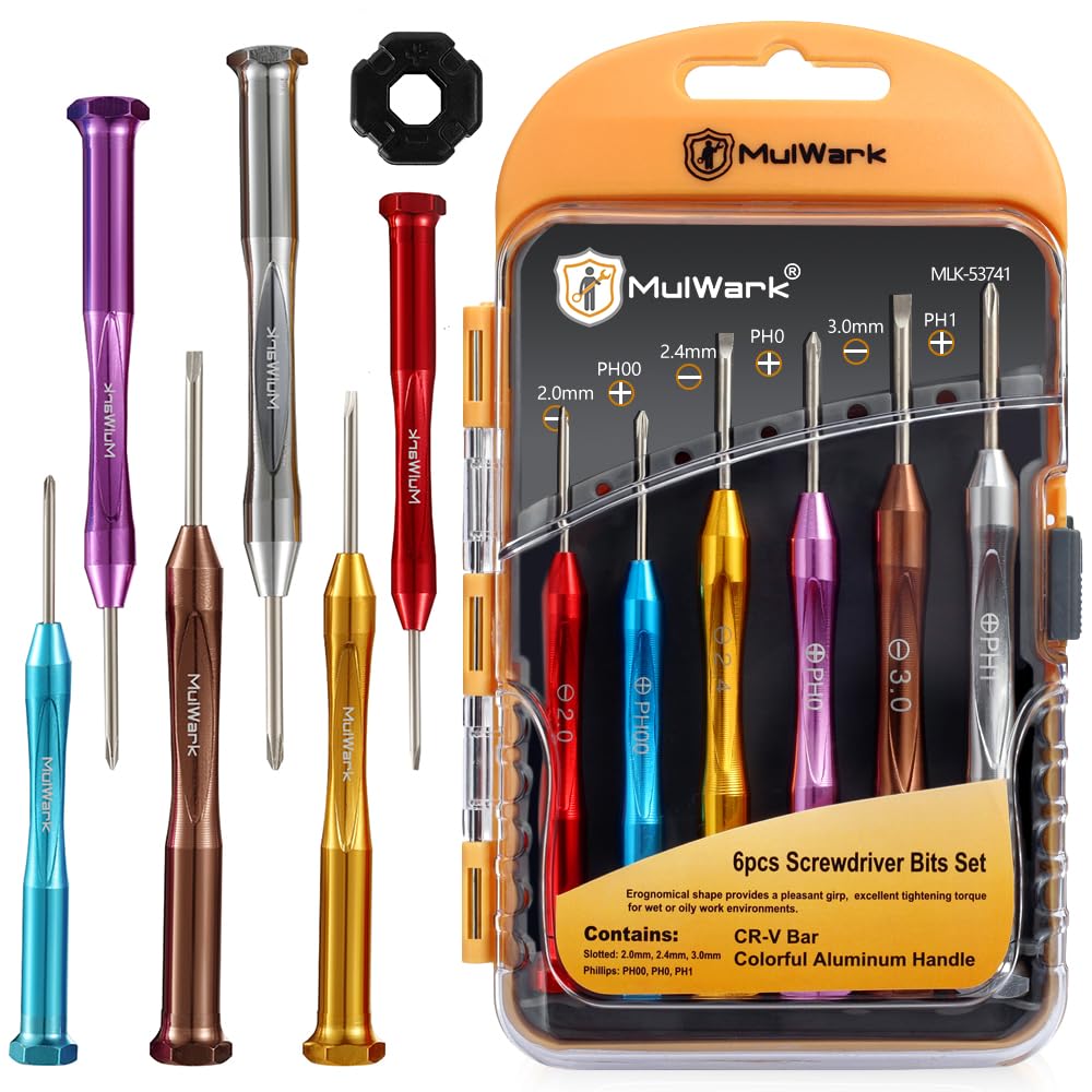 MULWARK small screwdriver set case keeps tools organized for on-the-go repair tasks.