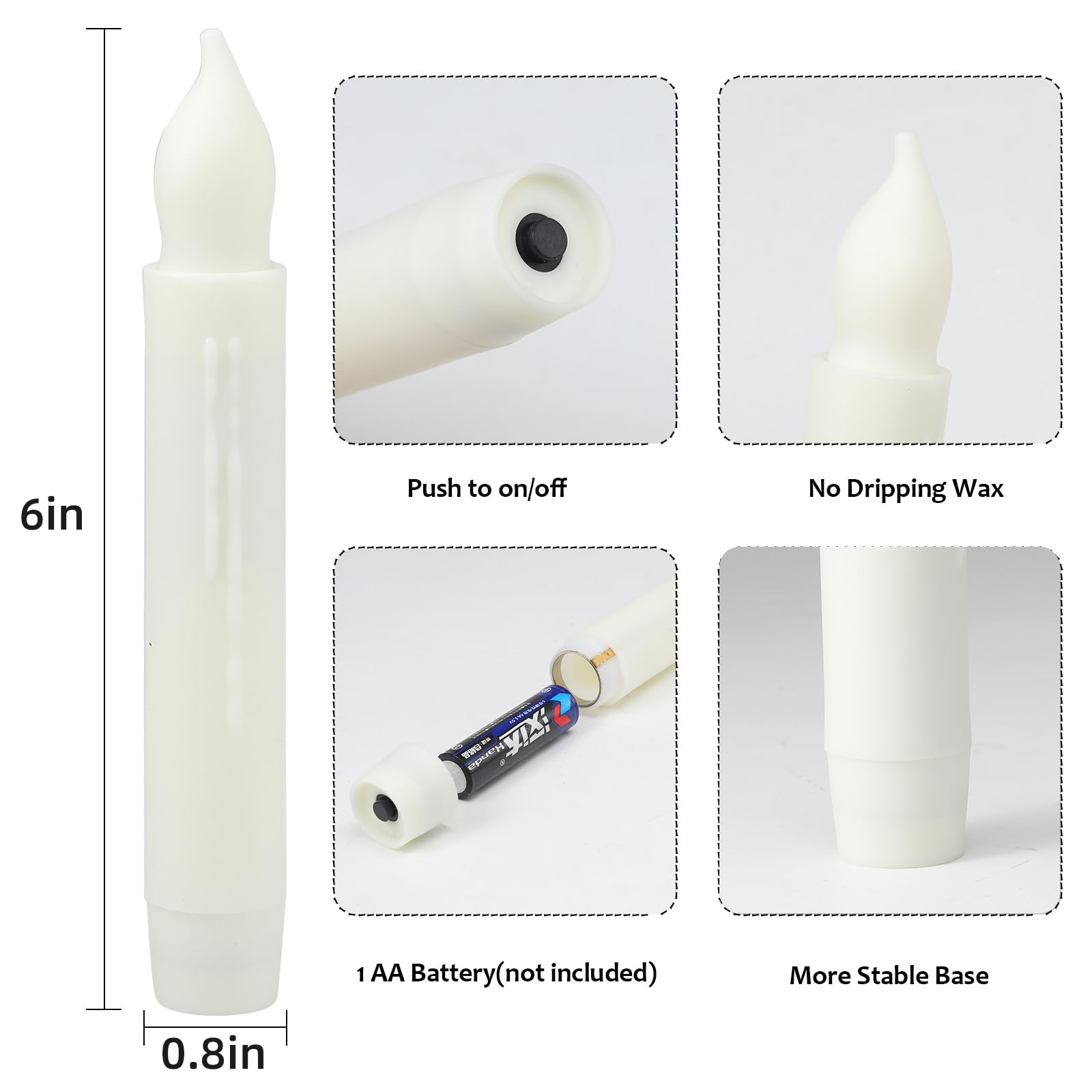 MUMCHASI Christmas decor candle offers safe festive lighting