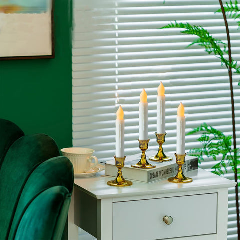 MUMCHASI flame-free candles with stable bases prevent tipping.