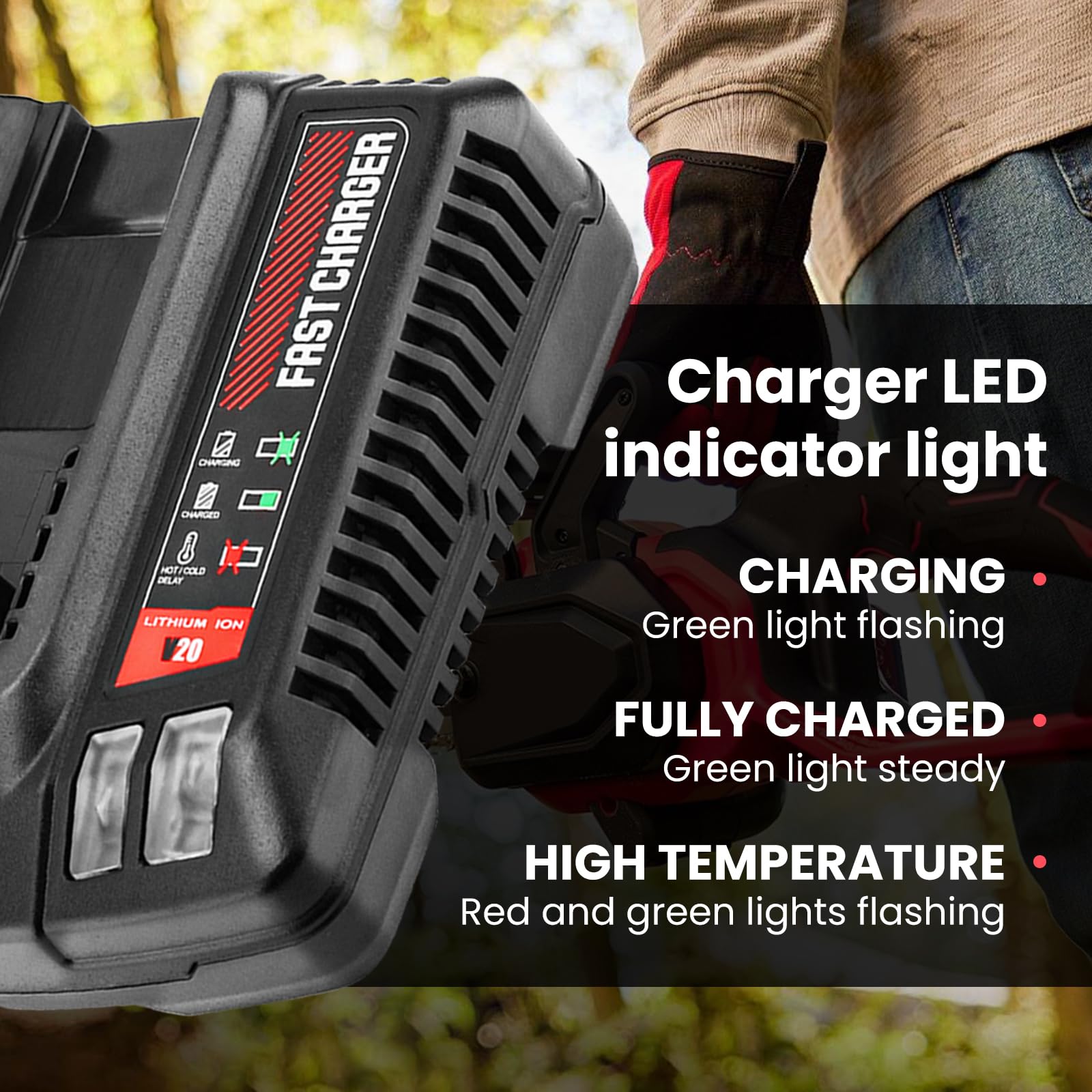 Munikind 2A fast charger for quick Craftsman V20 recharges