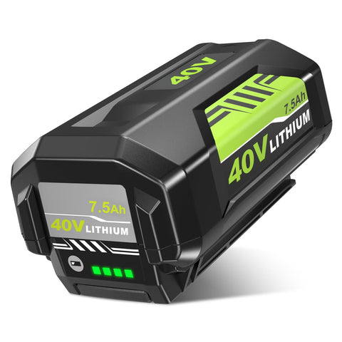 Munikind 40V battery front view showing high capacity for longer tool run times.