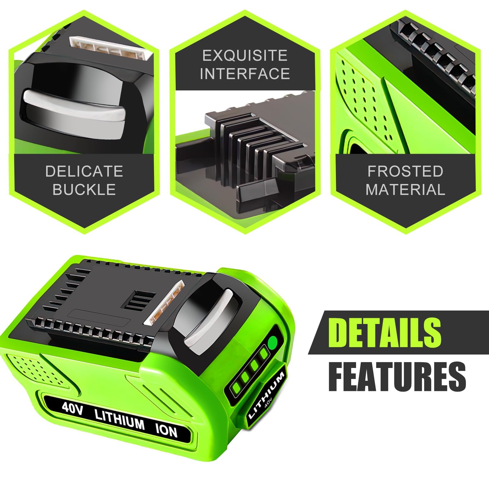 Munikind 40V battery cell construction close-up highlights durability