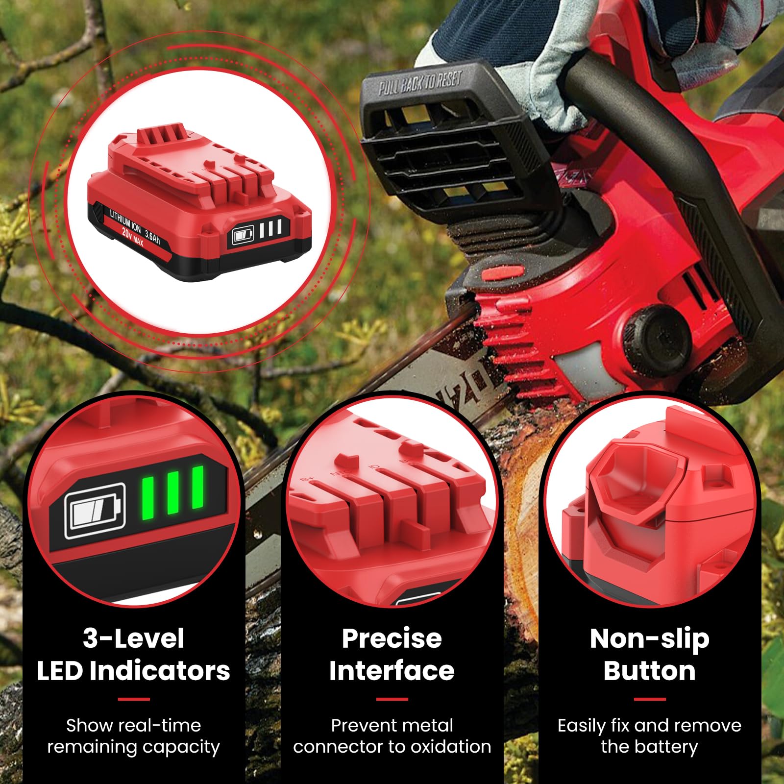 Munikind battery LED indicator helps monitor charging status