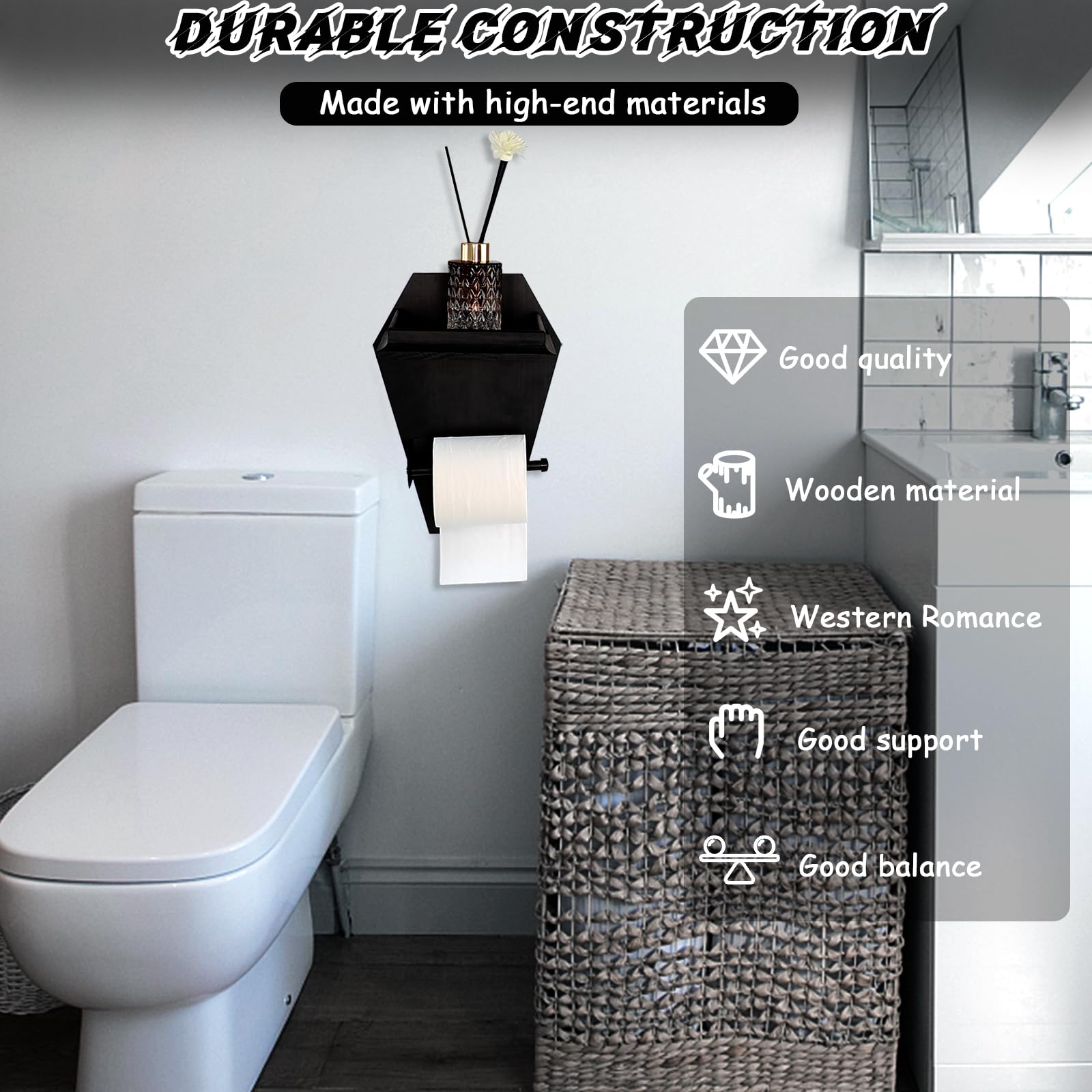 MUOUAKATE gothic bathroom decor coffin holder adds dramatic gothic style.
