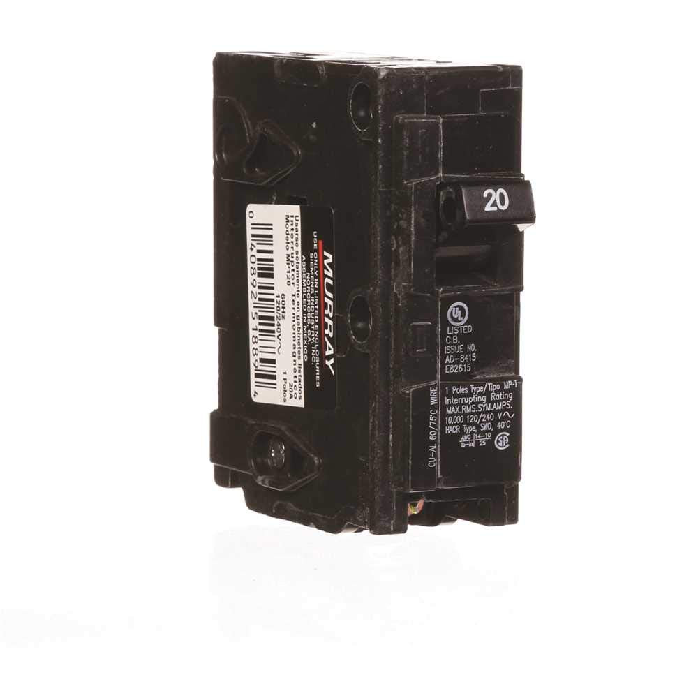 Panel view showing Murray MP120 fitting a plug-in connection