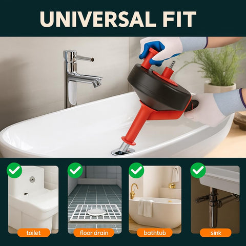 Musbus drill-powered drain snake in use for tough kitchen clog.
