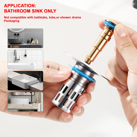 Mushu brass head assembly delivers durable bathroom sink performance and seal.