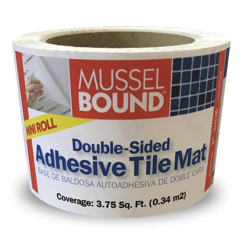MusselBound Mini Roll adhesive tile mat closeup for precise tile placement and mess-free installs.