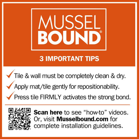 MusselBound Mini Roll with seam tape enables durable, moisture-resistant tile projects.