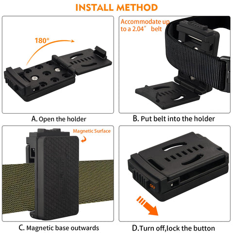 MUTUACTOR belt-mount tool-clip compatible with most belts