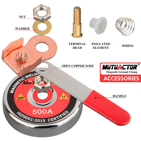 MUTUACTOR ground cable secured to stud for reliable grounding