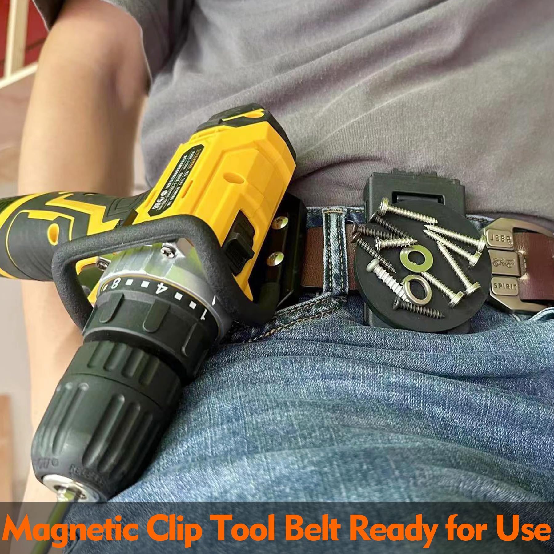Screwdrivers organized on MUTUACTOR belt clip for easy reach